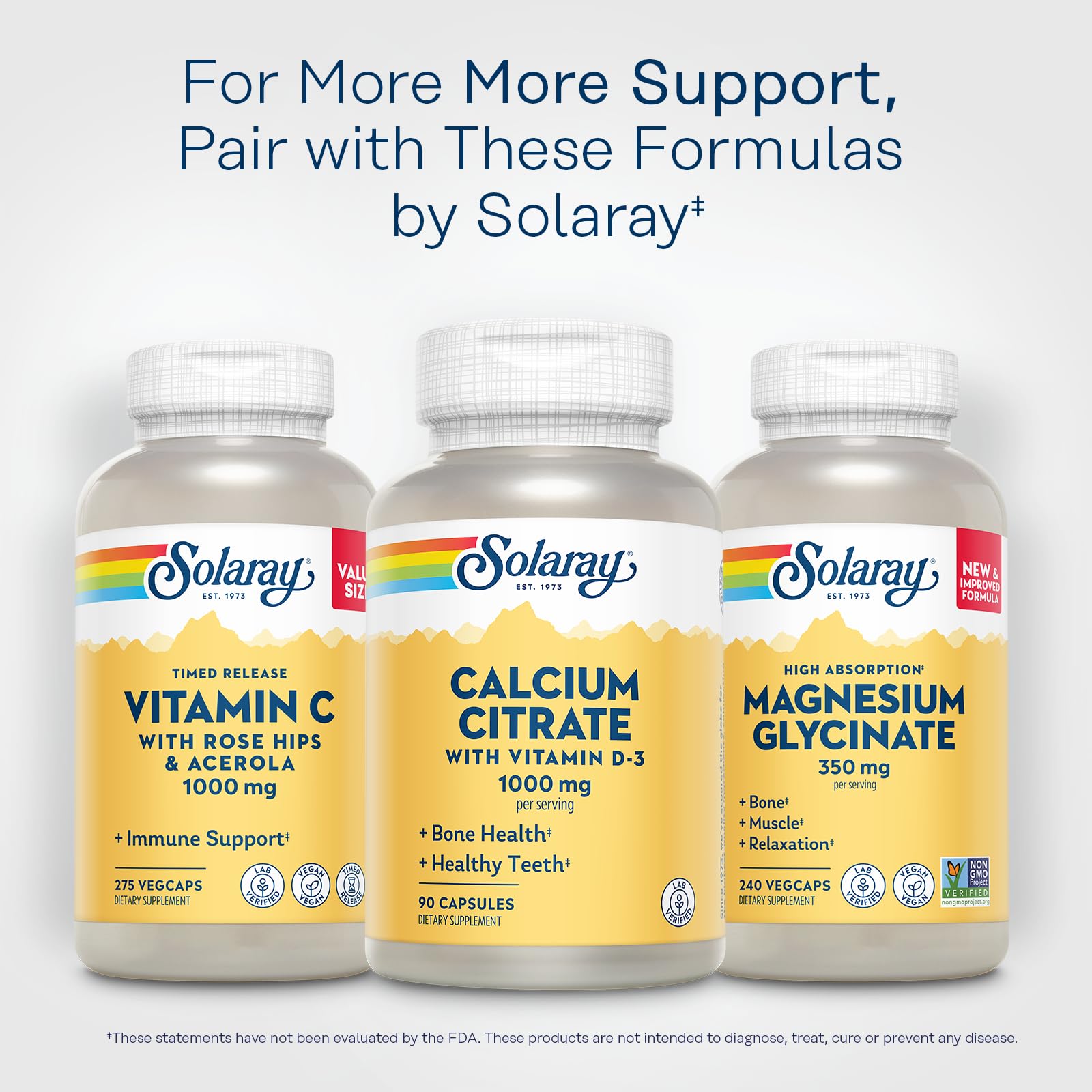 SOLARAY offre garantie 60 jours sur ce produit Calcium.