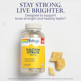 Etiquette Solaray Calcium Citrate 1000mg montrant formule chelatee biodisponible