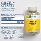 SOLARAY Calcium Citrate – capsules vegan, digestion douce