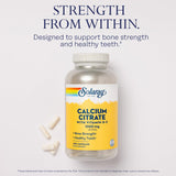 Étiquette SOLARAY Calcium Citrate D3 en gros plan, informations claires et utilisation quotidienne.