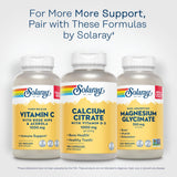 SOLARAY Calcium citrate D3 - Utilisation quotidienne: capsules faciles à prendre.