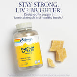 Étiquette et flacon SOLARAY Calcium Citrate, biodisponibilité renforcée