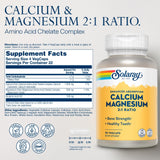 SOLARAY calcium magnésium — capsules absorption élevée, favorisant l’assimilation des minéraux.