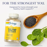 SOLARAY Calcium & Magnesium Citrate: capsules faciles à avaler pour le quotidien.