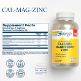SOLARAY Calcium Magnesium Zinc - capsules pour le soutien musculaire et le métabolisme