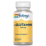 SOLARAY capsules glutamine 500 mg: soutien nutritionnel potentiel avec capsule végétale.