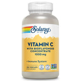 SOLARAY gélules vitamine C 1000 mg avec bioflavonoïdes pour un soutien immunitaire potentiel.