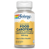 SOLARAY Carotene – Bouteille de capsules, soutien potentiel à la peau et aux yeux.