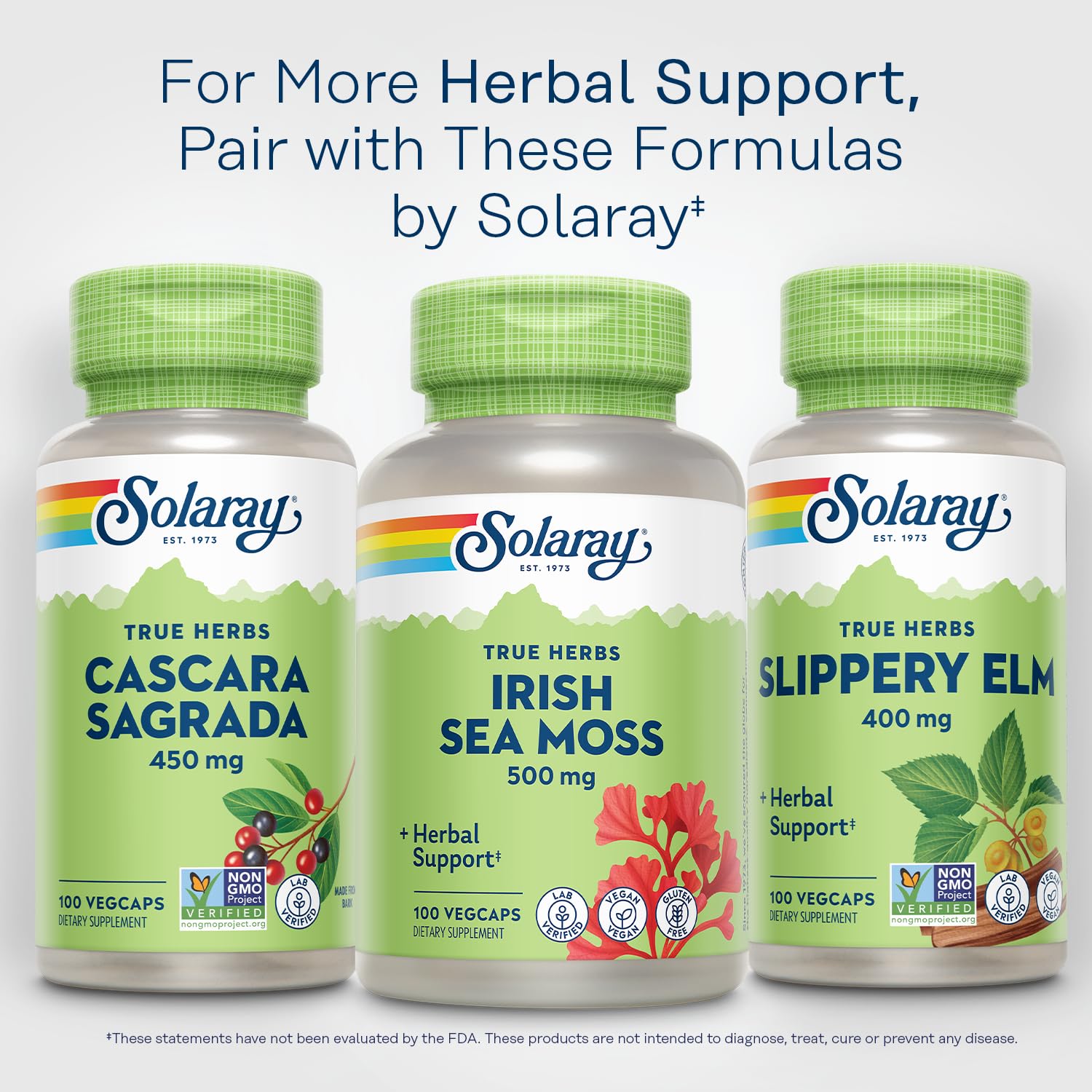 SOLARAY Cascara Sagrada 450 mg: 100 portions véganes pour votre routine.