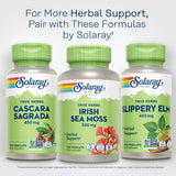SOLARAY Cascara Sagrada 450 mg: 100 portions véganes pour votre routine.