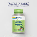 Étiquette recto SOLARAY Cascara Sagrada, détails du produit.