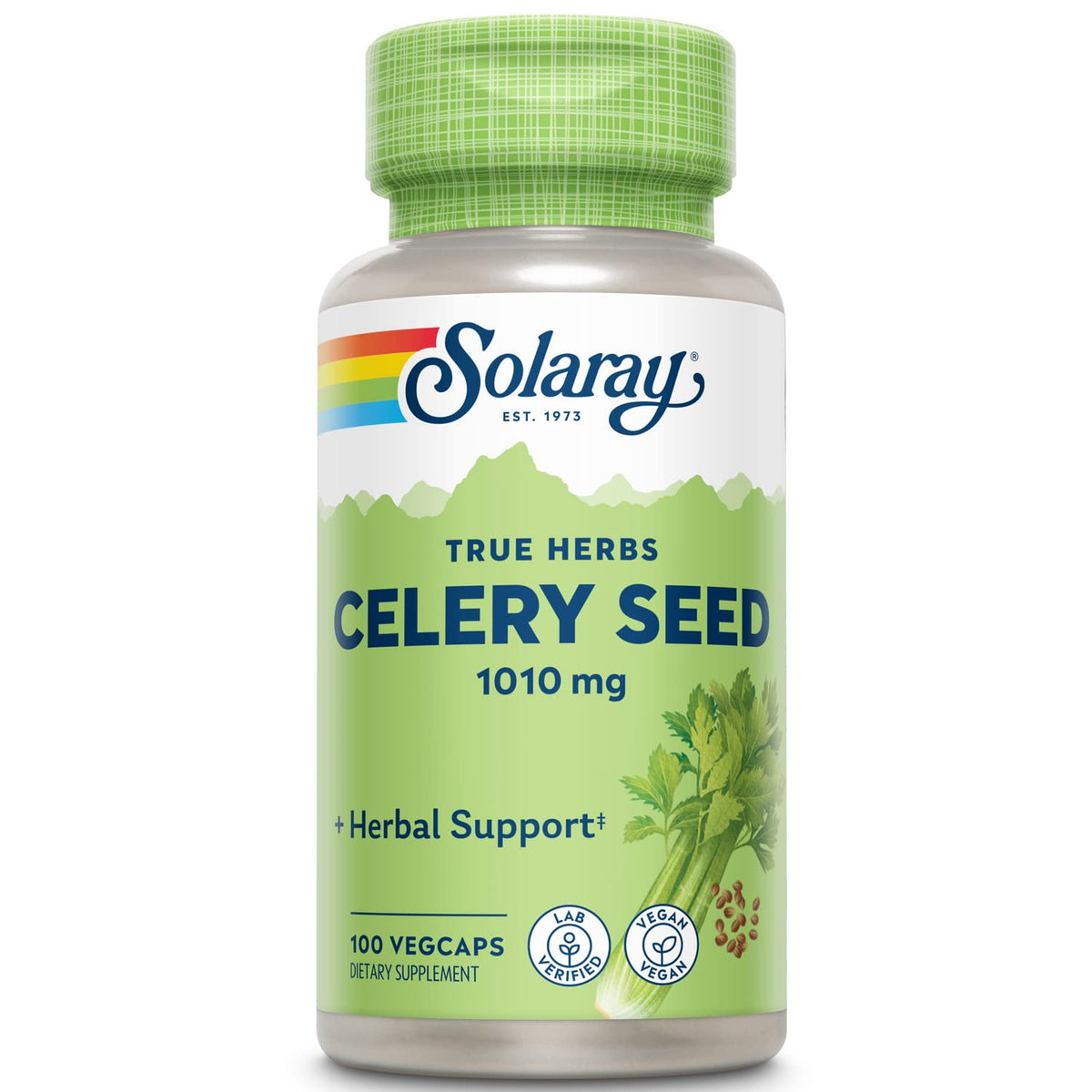 SOLARAY Céleri Seed – bouteille de 100 capsules pour routine bien-être