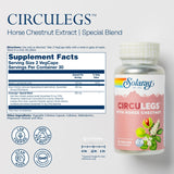 SOLARAY Circulegs extrait marronnier dInde, utile pour un soutien potentiel du bienetre quotidien.