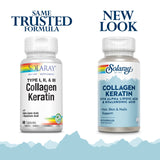 SOLARAY Collagen Keratin peau radieuse et cheveux forts en usage quotidien.