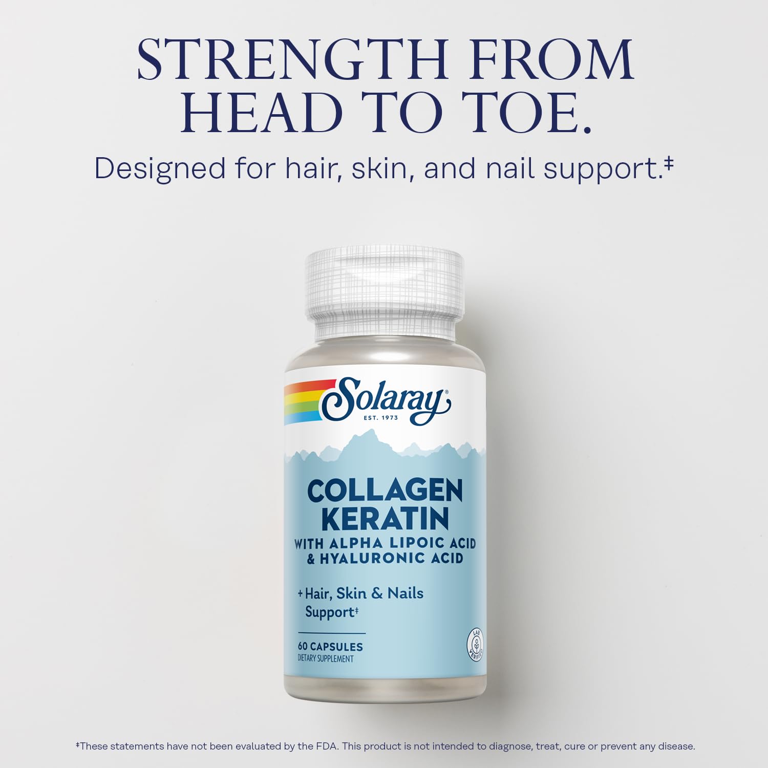 SOLARAY Collagen Keratin types I II III pour une structure tissulaire renforcée.