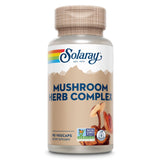 SOLARAY Complexe champignon et herbes, bouteille, soutien potentiel du bien-être quotidien.