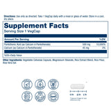 SOLARAY composants – calcium pantothénate et ingrédients visibles sur l'étiquette.