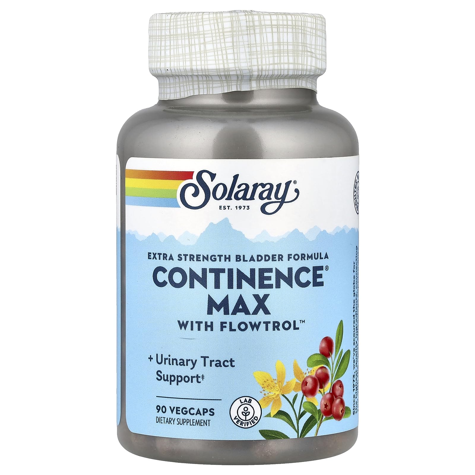SOLARAY Continence Max Flowtrol – bouteille de gélules végétales pour le quotidien