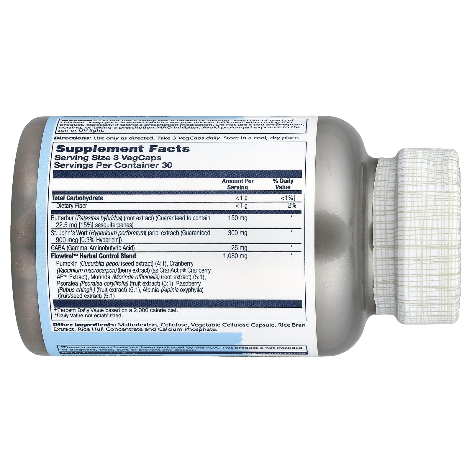 SOLARAY Continence Max Flowtrol – emballage carton écologique, choix responsable pour votre routine