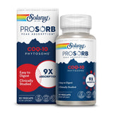 SOLARAY CoQ10 Phytosome – bouteille ouverte montrant les capsules faciles à prendre.