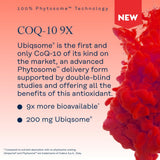 Étiquette SOLARAY CoQ10 Phytosome – informations claires et lisibles.