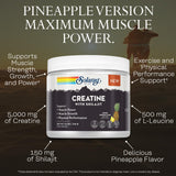 SOLARAY Créatine avec Shilajit – boisson préparée avec saveur d'ananas naturelle.