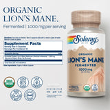 SOLARAY Crinière de Lion – Capsules : dosage pratique pour chaque prise.