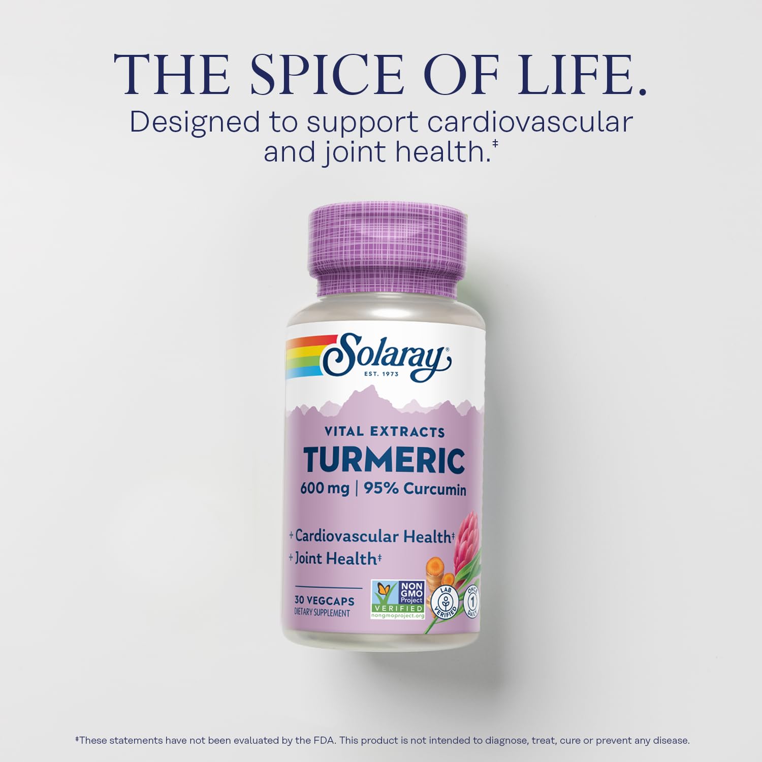 SOLARAY curcuma soutien foie et vésicule biliaire pour une digestion équilibrée.