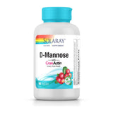 SOLARAY D-Mannose avec CranActin, bouteille visible, soutien potentiel à une routine urinaire.