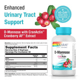 SOLARAY D-Mannose avec CranActin, capsules végétariennes faciles à avaler au quotidien.