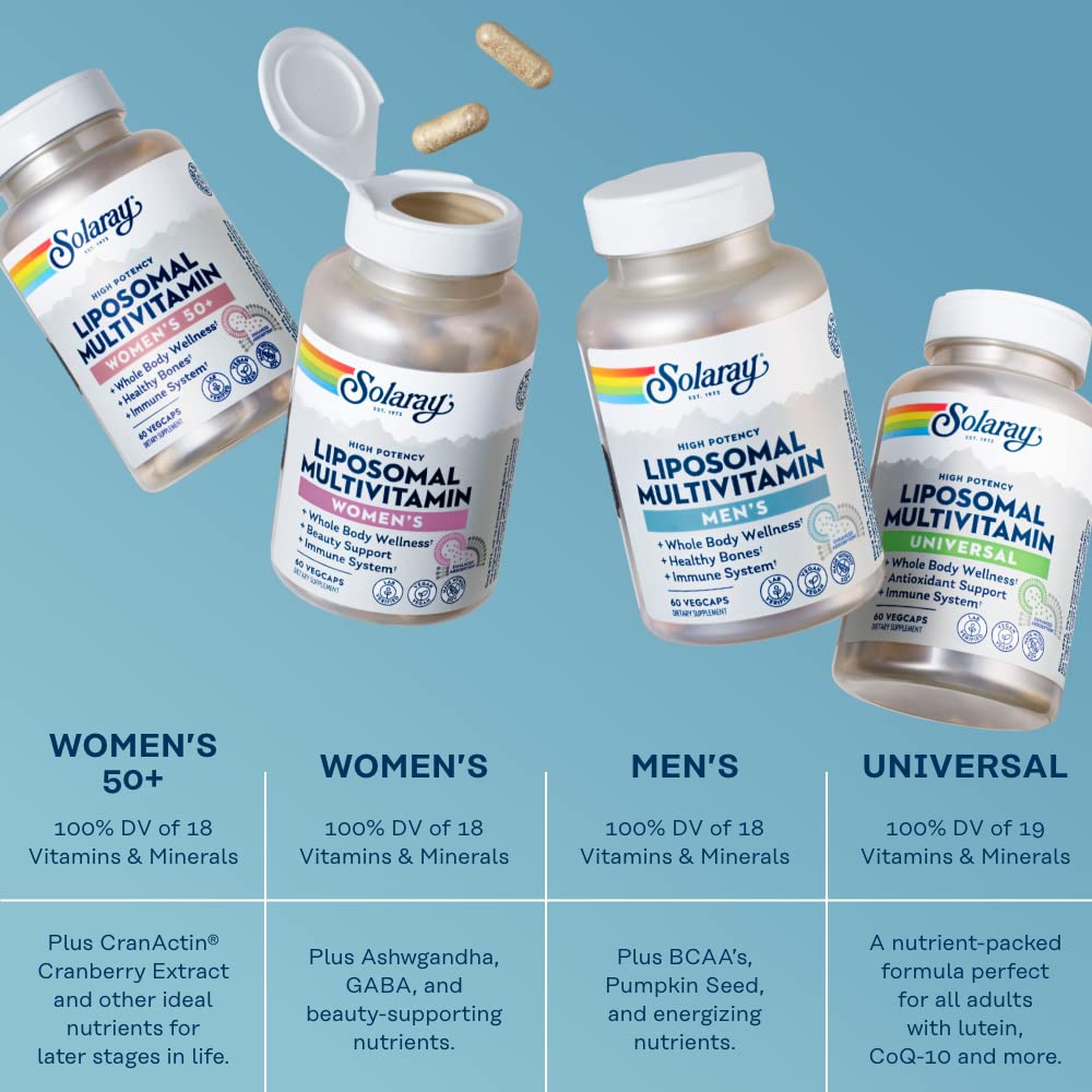 SOLARAY capsules riches en D3, B12 et zinc et BCAA.