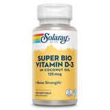 SOLARAY D3 dans l'huile de coco, meilleure absorption et énergie quotidienne.