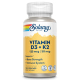 SOLARAY D3 K2 Bouteille: soutien potentiel des os et du système immunitaire