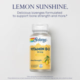 Pastilles SOLARAY D3 citron – soutien potentiel au calcium pour les os.