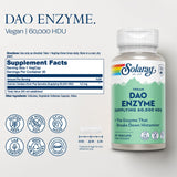 SOLARAY DAO Enzyme – Capsules entériques en close-up, efficacité digestive potentielle