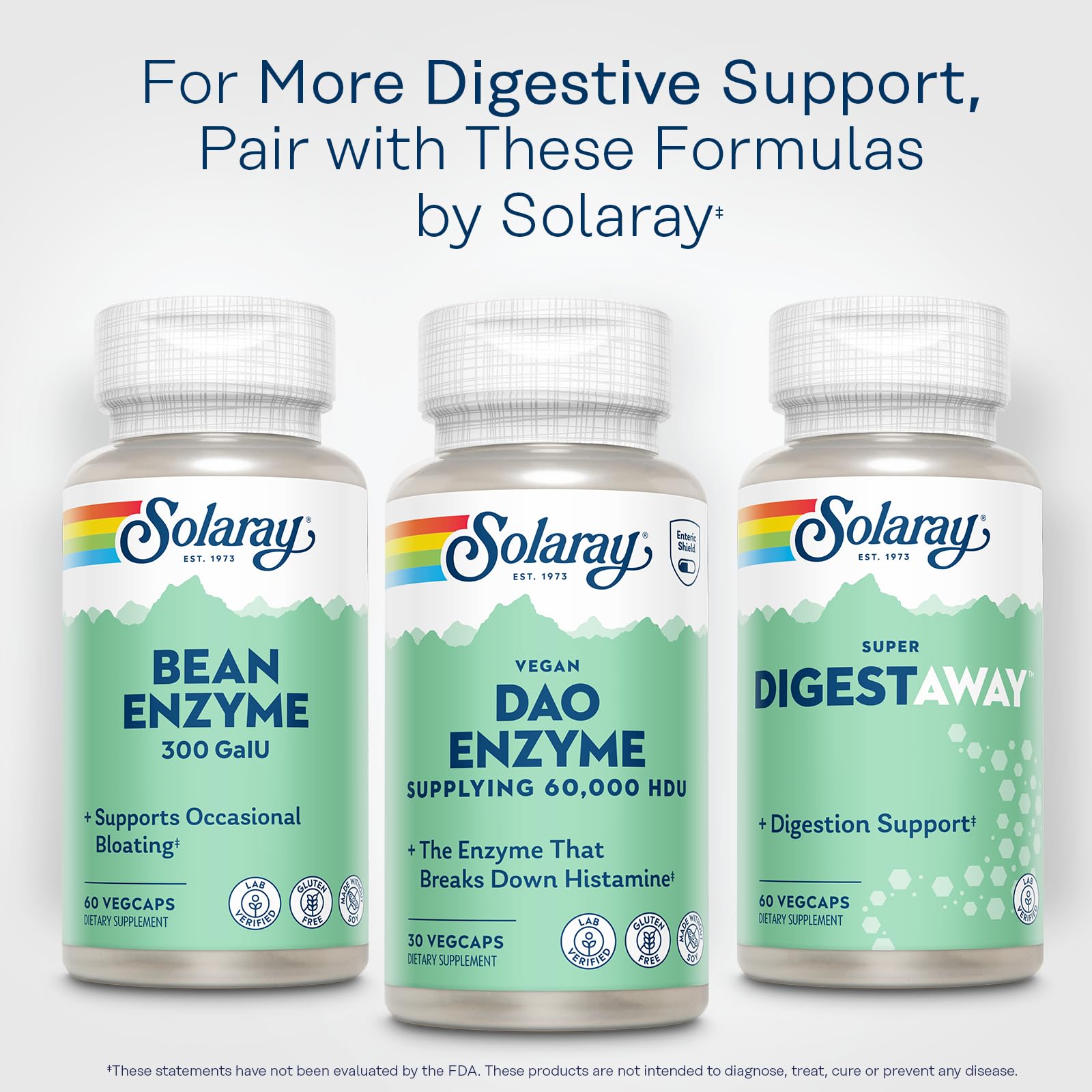 SOLARAY DAO Enzyme – Utilisation quotidienne en vegan et sans gluten