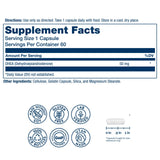 SOLARAY DHEA 50 mg – capsules faciles à avaler pour l'apport quotidien.