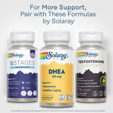 Soutien hormonal et vitalité avec SOLARAY DHEA pour un vieillissement sain.