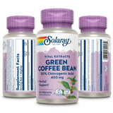 SOLARAY Étiquette et bouteille plastique café vert, format pratique pour une utilisation quotidienne