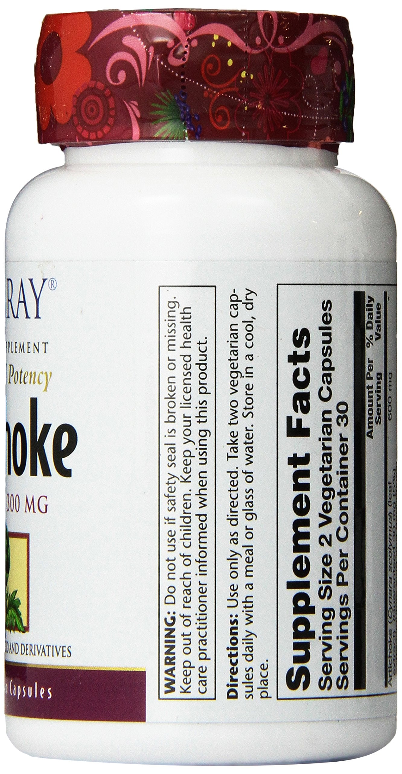 SOLARAY Extrait artichaut 600 mg – portion de 2 gélules pour une utilisation pratique