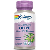SOLARAY Extrait de feuille d'olivier, flacon, soutien potentiel au bien-être quotidien.