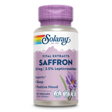 SOLARAY Extrait de safran – Bouteille et étiquette, soutien potentiel de l'humeur.
