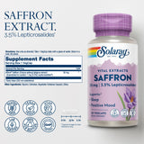 SOLARAY Extrait de safran – Capsules véganes faciles à prendre.