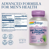 SOLARAY extrait Saw Palmetto Pygeum – formulation concentrée pour le confort urinaire