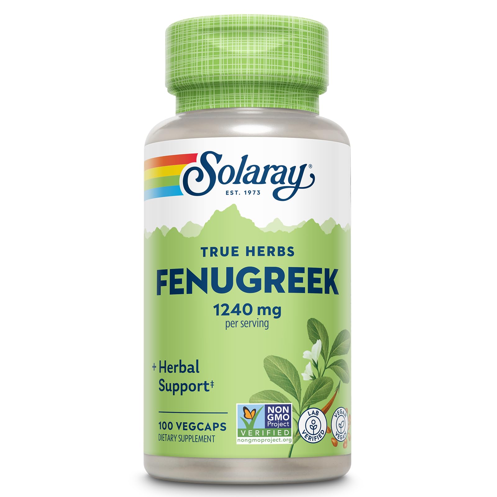 SOLARAY Fenugrec 1240 mg – bouteille pratique pour utilisation quotidienne