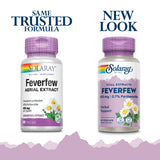 Gélules végétales SOLARAY Feverfew 400 mg pour une consommation véganes facile