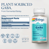 GABA SOLARAY en capsules végétales sans gluten pour ingestion quotidienne.