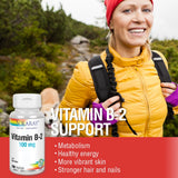 Gelules veganes SOLARAY B2 100 mg, pratique quotidienne