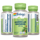 SOLARAY ginseng américain, prise quotidienne, intégration facile à la routine.