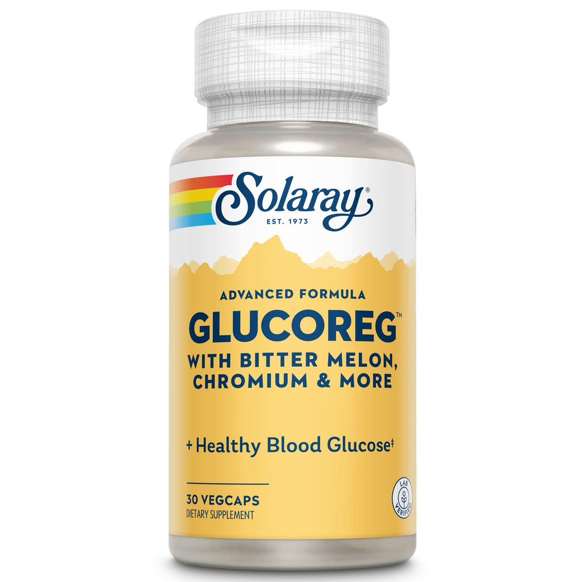 SOLARAY GlucoReg – emballage des gélules faciles à prendre au quotidien.